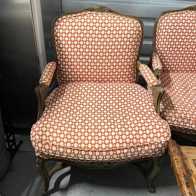 Two French Fauteuils Style Armchairs (1020B-SS)