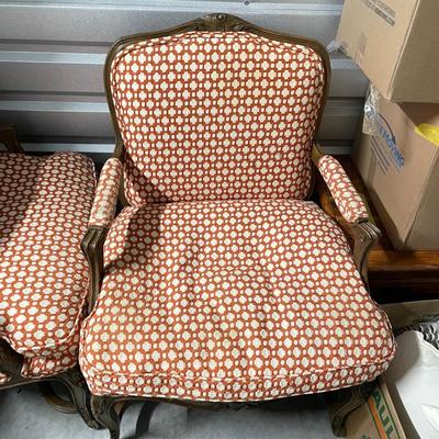 Two French Fauteuils Style Armchairs (1020B-SS)