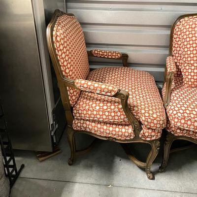 Two French Fauteuils Style Armchairs (1020B-SS)
