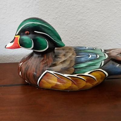 Small Nautical decor - Wooden duck - Rowboat - and a fish