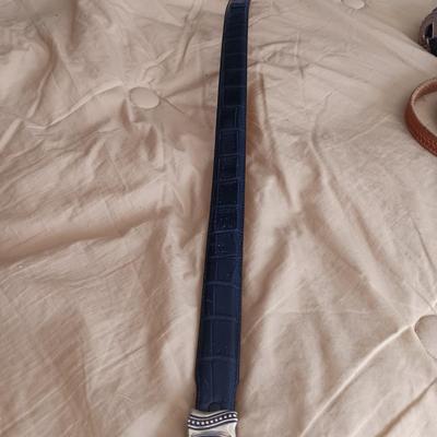 4 LADIES LEATHER BELTS SIZE MEDIUM