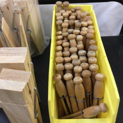 Wood Clothes Pins Lot