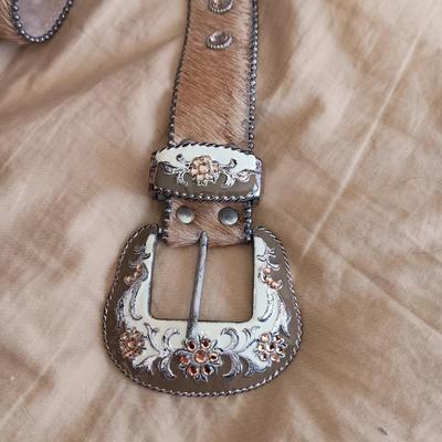 3 COWHIDE LEATHER BELTS SIZES 32 - 36