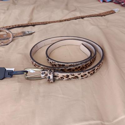 3 COWHIDE LEATHER BELTS SIZES 32 - 36