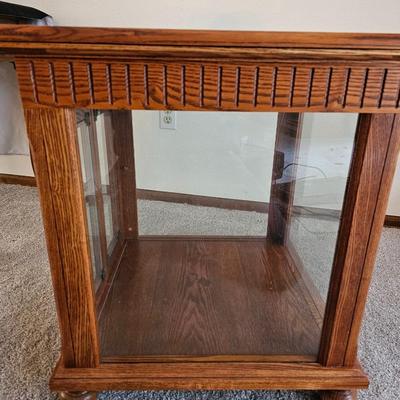 Nice End table with felt lined top display case