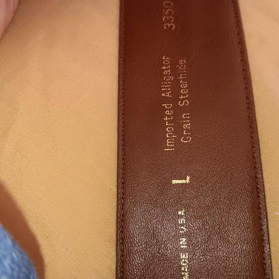 METAL MESH AND 2 LEATHER BELTS SIZE LARGE