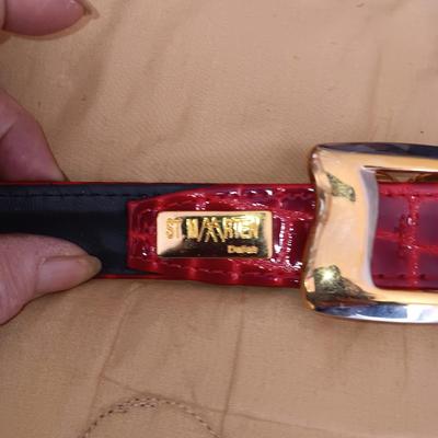 METAL MESH AND 2 LEATHER BELTS SIZE LARGE
