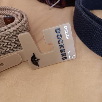 MEN'S NEW UNDERWEAR (34), 3 BELTS (38) SOCKS AND HANKIES
