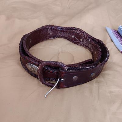 MEN'S NEW UNDERWEAR (34), 3 BELTS (38) SOCKS AND HANKIES