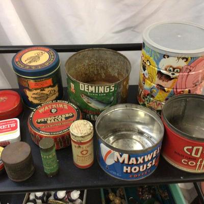 Metal Tin Lot