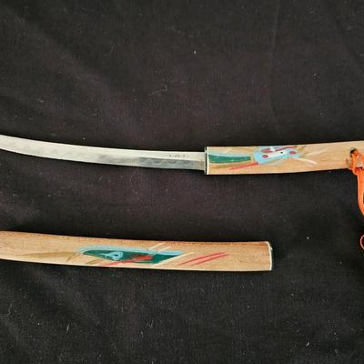 Chinese Cloisonne Handmade Ball - Baoding Balls Chinese with cats on them and a wooden letter opener