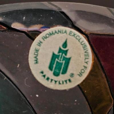 Beautiful Party lite tapered candle holders made in Romania with a glass pedestal cake plate