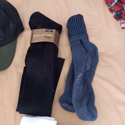 MEN'S UNDERWEAR (38), BALL CAPS, SOCKS AND SHOULDER PACK