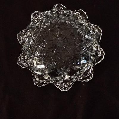 Assortment of pressed glass dishes - platter - divided platter and 4 bowls