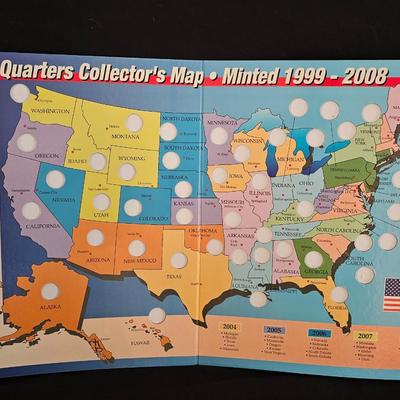 Three collector's albums - U.S.A Magnetic puzzle map