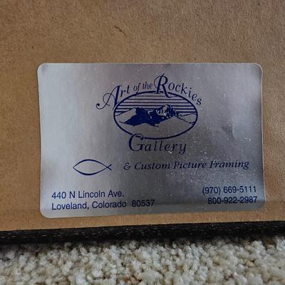 Numbered and signed framed wall art Julian Askins Signed Serigraph 76/485 "Garden Fence II"