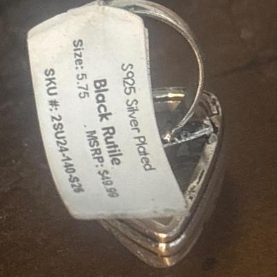 Black Rutile Ring (5.75 925)