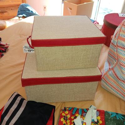 STEVE MADDEN SUNGLASSES, TOTE BAGS, SCARVES AND ORGANIZING BOXES
