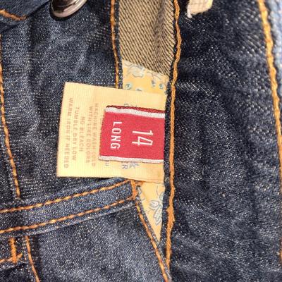 LADIES STETSON JEANS AND PANTS (14), 2 LARGE SHIRTS