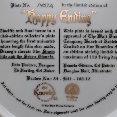 Walt Disney "Snow White" KNOWLES - Set of 12 Collector Plates with Certificates