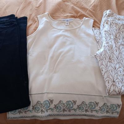 LADIES JEANS (12) SHORT SLEEVE SHIRT (S)