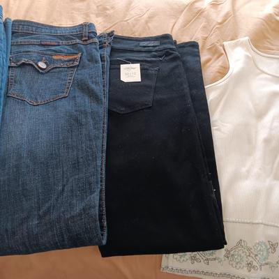 LADIES JEANS (12) SHORT SLEEVE SHIRT (S)