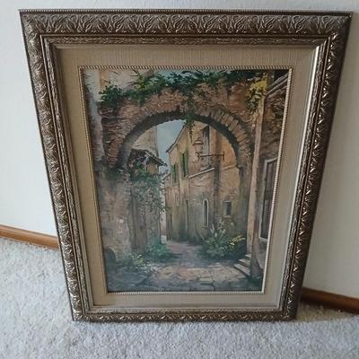 Framed wall art " Cobbled streets,St. Remy"