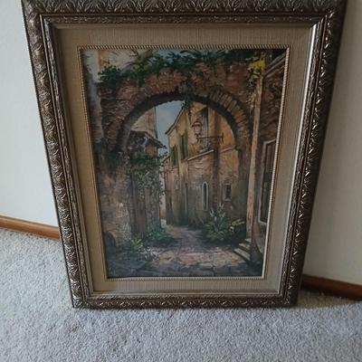 Framed wall art " Cobbled streets,St. Remy"