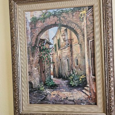 Framed wall art " Cobbled streets,St. Remy"