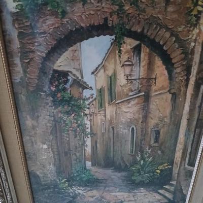 Framed wall art " Cobbled streets,St. Remy"