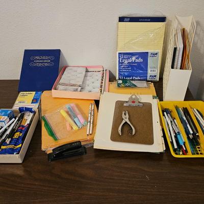 Office supplies - shipping envelopes - clip board - hole punch - and more