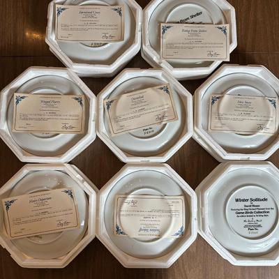 Game Bird Collection by David Maas Set of (8) with Certificates of Authenticity