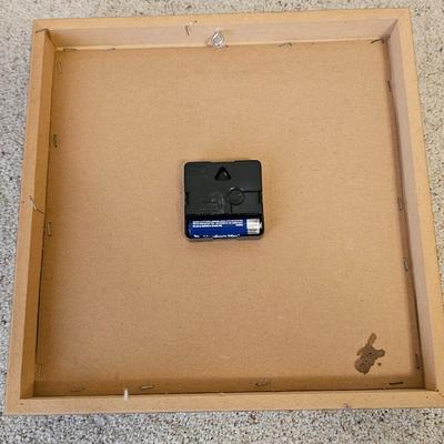 Famed "End of the trail" wall art and a nice wall clock