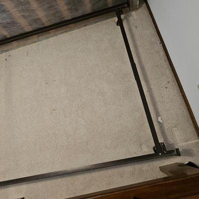 Full size bed - headboard - metal frame with mattress boxsprings and bedding