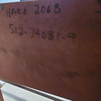 Full size bed - headboard - metal frame with mattress boxsprings and bedding