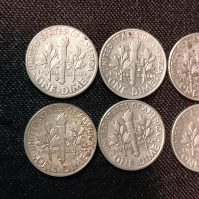 6 SILVER DIMES