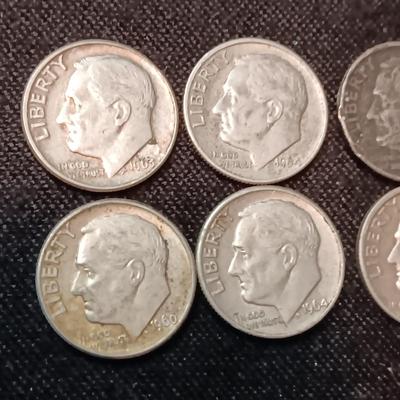 6 SILVER DIMES