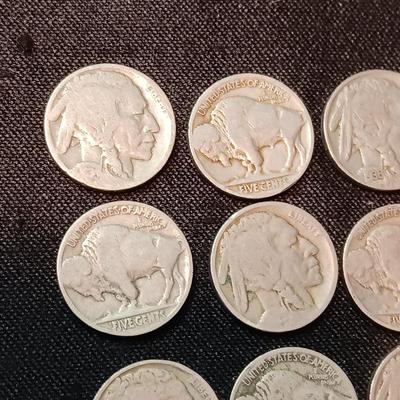 12 BUFFALO NICKELS
