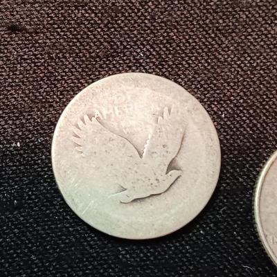EARLY STANDING LIBERTY AND 1964 SILVER QUARTERS