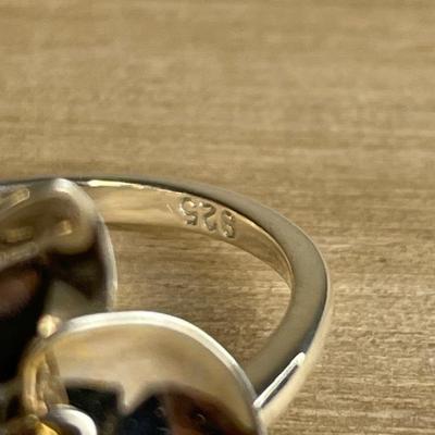 Sterling Hibiscus flower ring 8