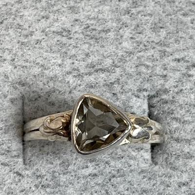 Silver and gemstone ring 8