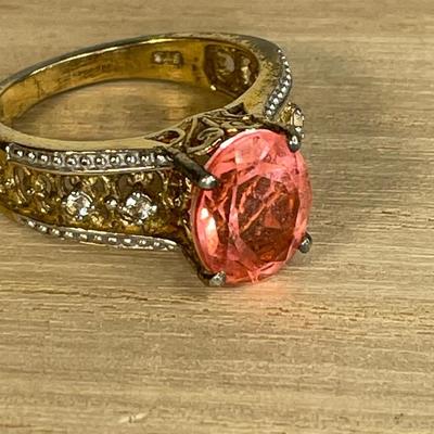 Fancy vermeil sterling Estate ring 9