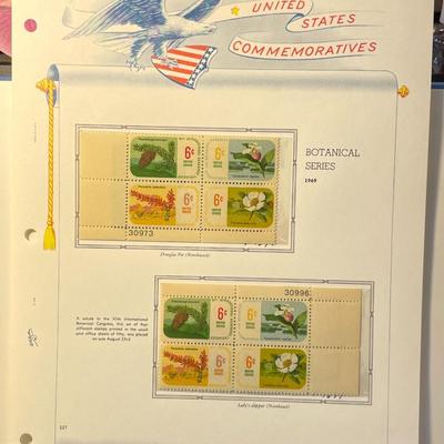 Botanical Series 1969 Mint Condition US Stamp Plate Blocks Page as Pictured. Only One $5 Shipping Charge for 1 or 100 Pages Won.