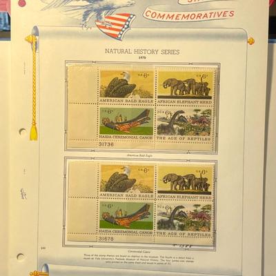 Natural History Series 1970 Mint Condition US Stamp Plate Blocks Page as Pictured. Only One $5 Shipping Charge for 1 or 100 Pages Won.