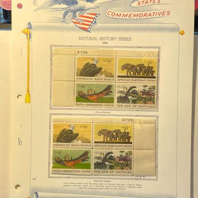 Natural History Series 1970 Mint Condition US Stamp Plate Blocks Page as Pictured. Only One $5 Shipping Charge for 1 or 100 Pages Won.