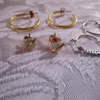 3 pair of new pierced earrings