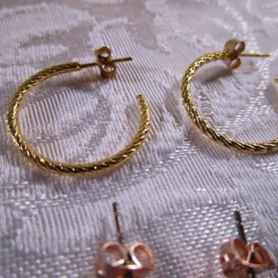 3 pair of new pierced earrings