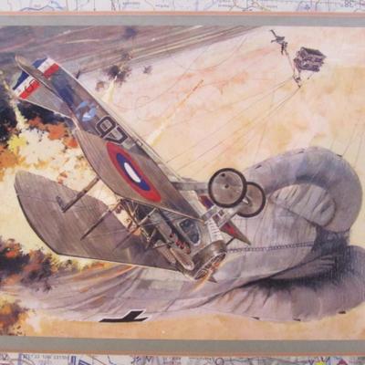 Airplane with parachute picture