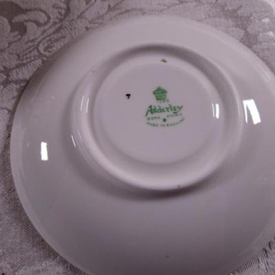 Adderley Bone China footed teacup and saucer