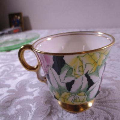 Adderley Bone China footed teacup and saucer